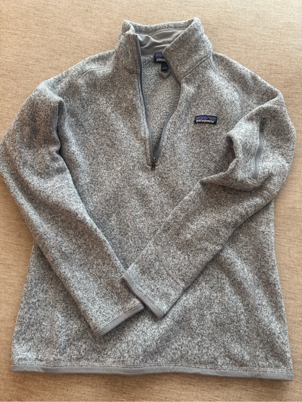 Patagonia Women's Heather Gray Quarter-Zip Fleece Pullover
